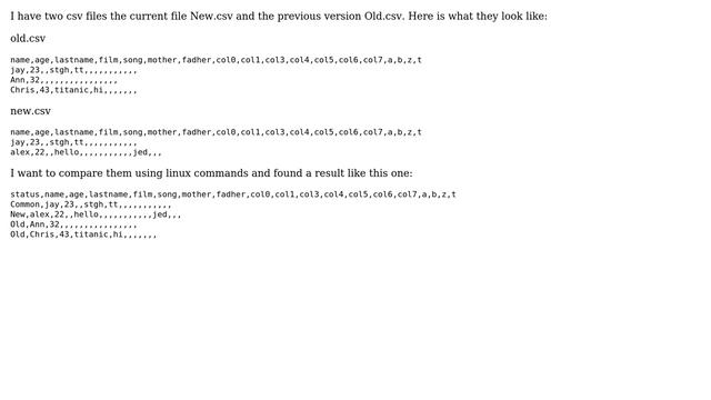 Unix & Linux: compare two csv files and append the result in a new column смотреть онлайн