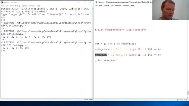 Python Basics List Comprehension with Conditions смотреть онлайн