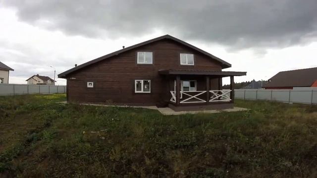 360 Обзор двухэтажного жилого дома из бруса с гаражом смотреть онлайн