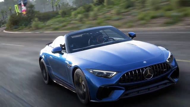 2021 Mercedes AMG SL 63 around HokiHoshi test track Forza horizon 5 смотреть онлайн