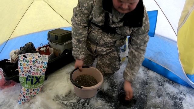 Прикормка "БОМБА". Ловля плотвы в глухозимье. смотреть онлайн