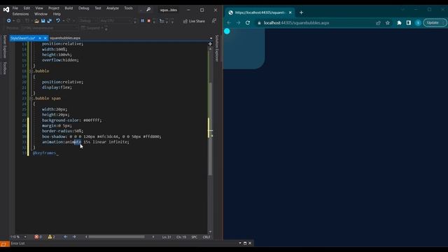 Animated square bubbles using html & css only - Asp.Net C# смотреть онлайн