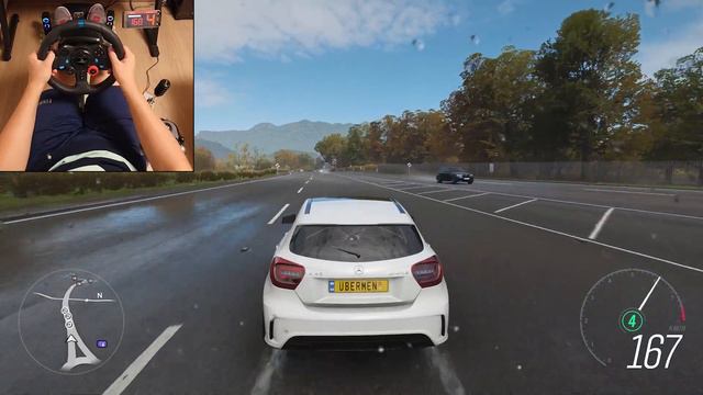 Forza Horizon 4 / A45 AMG BENZ / Steering wheel G29 + TSS HANDBRAKE gameplay (4k) смотреть онлайн