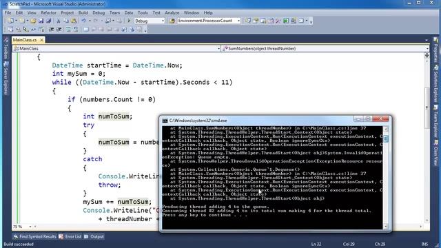 C# Producer Consumer Thread Synchronization Issues смотреть онлайн