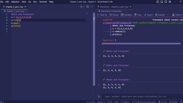 Chapter 2.3 | Sets & Frozenset in Python смотреть онлайн