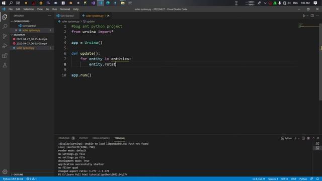 Soler system | python | #python #GUI #ursina смотреть онлайн