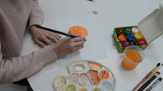 Объединение "Оттенки природы" | Рисуем тыкву смотреть онлайн