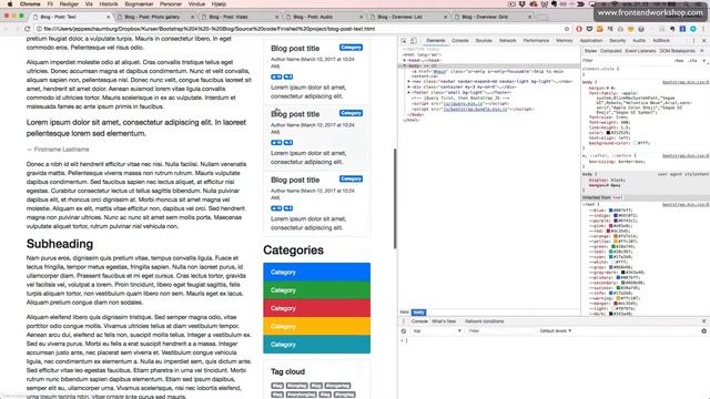 Bootstrap 4: Create a blog – About the project смотреть онлайн