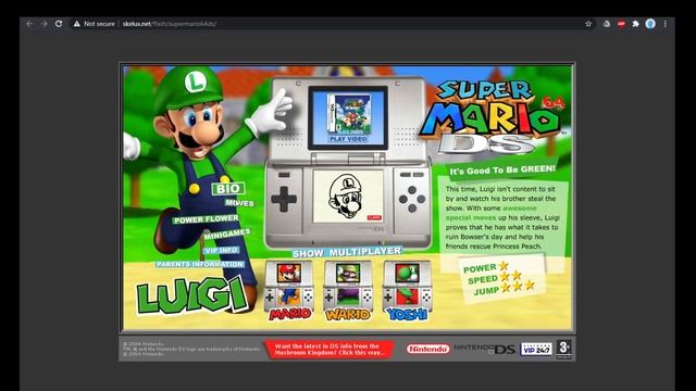 Super Mario 64 DS (Nintendo Flash Game)