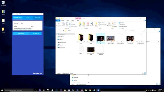 FakeApp 2.2.0 Tutorial - Installation and Usage (How to put Nicholas Cage's Face on Various people) смотреть онлайн