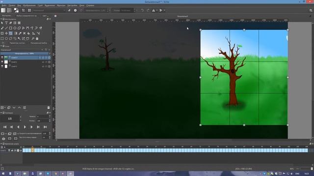 Делаем gif анимацию из готовой последовательности кадров в свободном графическом редакторе Krita смотреть онлайн