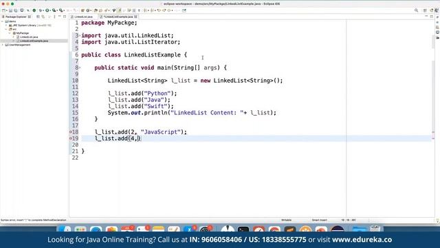 Linked List in Java | Data Structures Implementation | Java Tutorial | Edureka Rewind смотреть онлайн