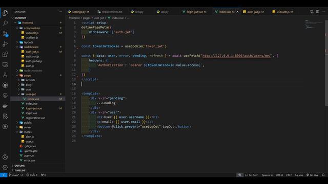 Аутентификация с помощью JWT токена на фронте (Django REST Framework + Nuxt 3) смотреть онлайн