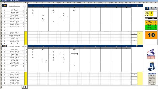 Strat-O-Matic Baseball EXCEL Game 314 White Sox at Royals смотреть онлайн