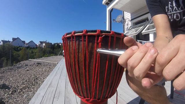 Djembe Repair: Replacing broken head, restoring, and demo! смотреть онлайн