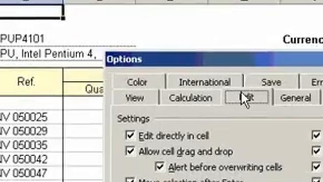 Microsoft Office Excel 2003 Turn on or off automatic completion of cell entries смотреть онлайн