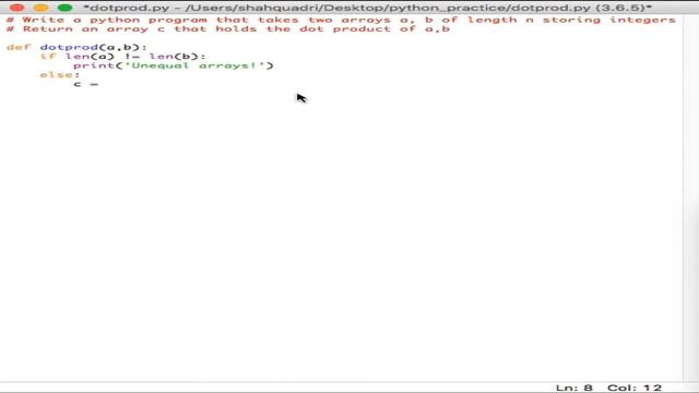 Dot product of two arrays using Python смотреть онлайн