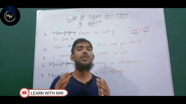 USE OF MUCH AND MANY / ADJECTIVES / PART - 09 #learnwithmw смотреть онлайн