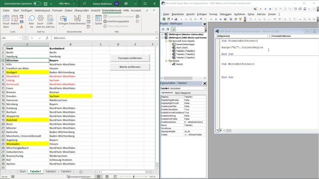 Excel VBA - Werte und Formate löschen смотреть онлайн