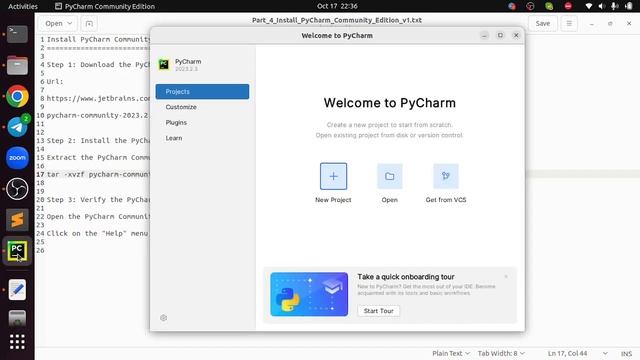 How to install PyCharm Community Edition IDE on Ubuntu 22.04 OS | Python | Part 4 | DM | DataMaking смотреть онлайн