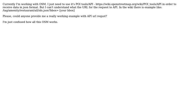 GIS: OpenStreetMap (OSM) POI tools/API смотреть онлайн