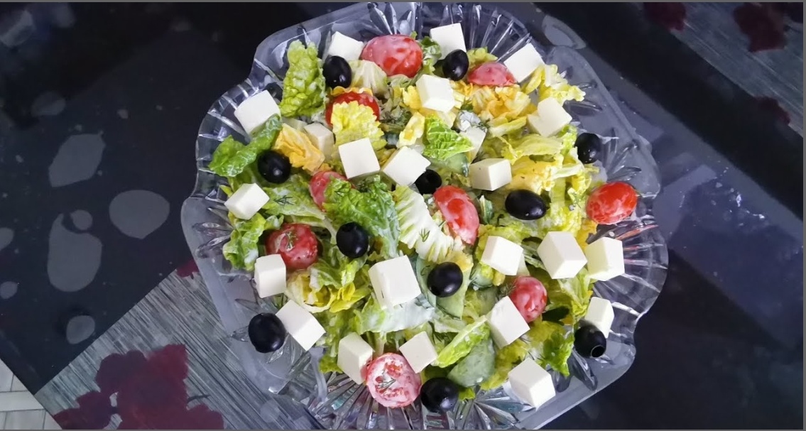 Очень вкусный греческий салат. По особому рецепту. Very Tasty Greek Salad. According To A Special.