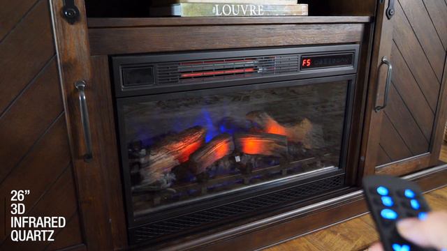 Jerome's Furniture | Carnaby Electric Fireplace Console смотреть онлайн