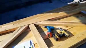 Деревянная ферма для гаража, односкатная крыша.