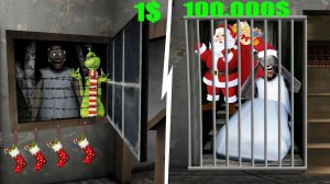 НОВОГОДНИЕ ЛОВУШКИ БАБКИ ГРЕННИ ЗА 1$ И ЗА 100000$ В МАЙНКРАФТ СМЕШНЫЕ МОМЕНТЫ GRANNY