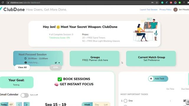 ClubDone | Creating events on web app's calendar and syncing with gmail calendar смотреть онлайн