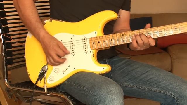2010 Fender Custom Shop 1957 Stratocaster, heavy relic, graffiti Yellow Part1 смотреть онлайн