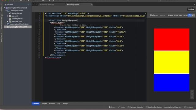 Xamarin Forms Tutorials : Scroll View смотреть онлайн