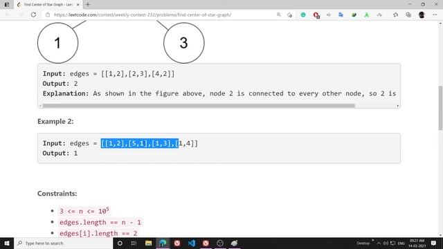 LeetCode 1791. Find Center of Star Graph | Medium | ? Weekly Contest 232 | Algorithm Explained |C+ смотреть онлайн