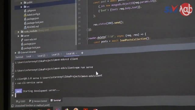 Создание веб-приложения с использованием MEVN стека смотреть онлайн