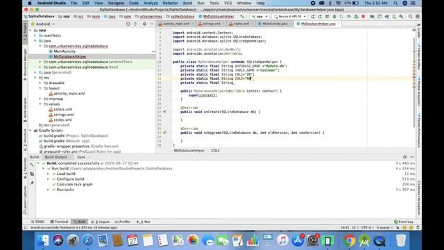 Android Application Project with Sqlite database Part-1 смотреть онлайн