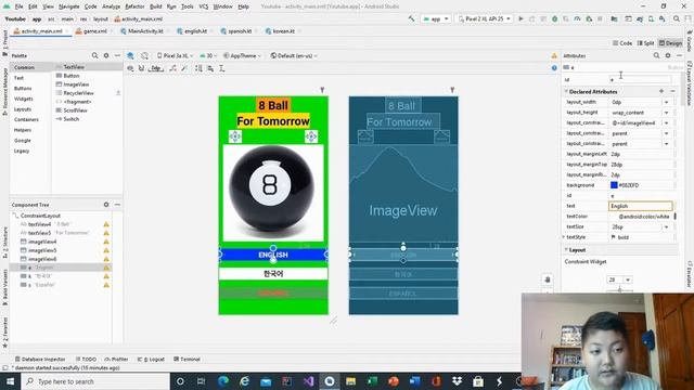 Android Studio 8 Ball Game Tutorial | Part 2 | Class | Using Kotlin смотреть онлайн