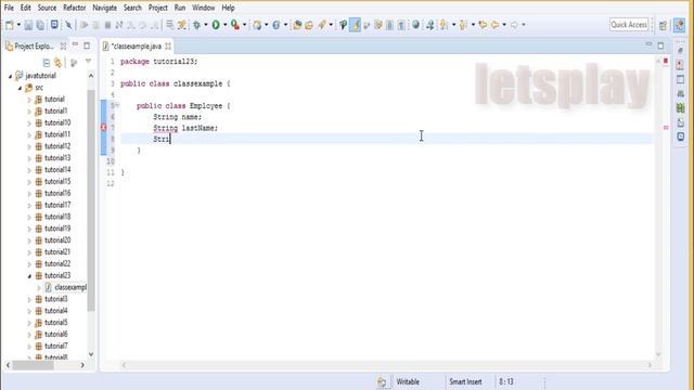 Video #23 - Java Tutorial - How To Define Class And Fields смотреть онлайн