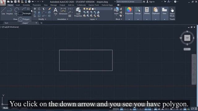 AutoCad Rectangle смотреть онлайн