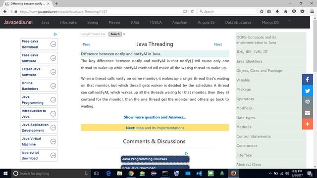 Difference between notify and notifyAll in Java.
| javapedia.net смотреть онлайн