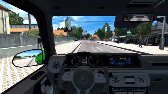 Euro Truck Simulator 2 - MERCEDES-BENZ G500 2019 - Driving on Steering Wheel G29 смотреть онлайн