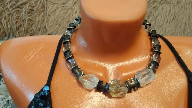 KONOVA SVETLANA. 4 колье: горный хрусталь, агат, кварц, раухтопаз, цитрин, гематит. смотреть онлайн