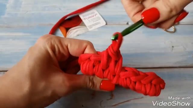 Корзинка из трикотажной пряжи. Обвязываем квадратное деревянное донышко смотреть онлайн