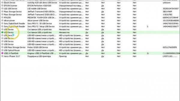 USBDeview - preview / removing the USB devices drivers on your PC (rus)