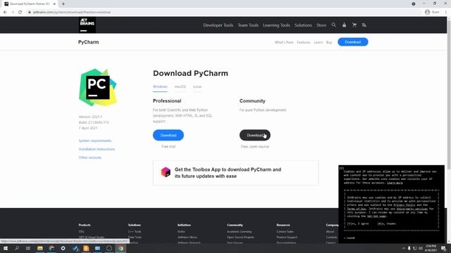 Download Python 3.9.4 and PyCharm on Windows 10! | 1st Episode смотреть онлайн