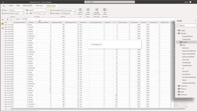 Calendar Over Run in Power BI смотреть онлайн