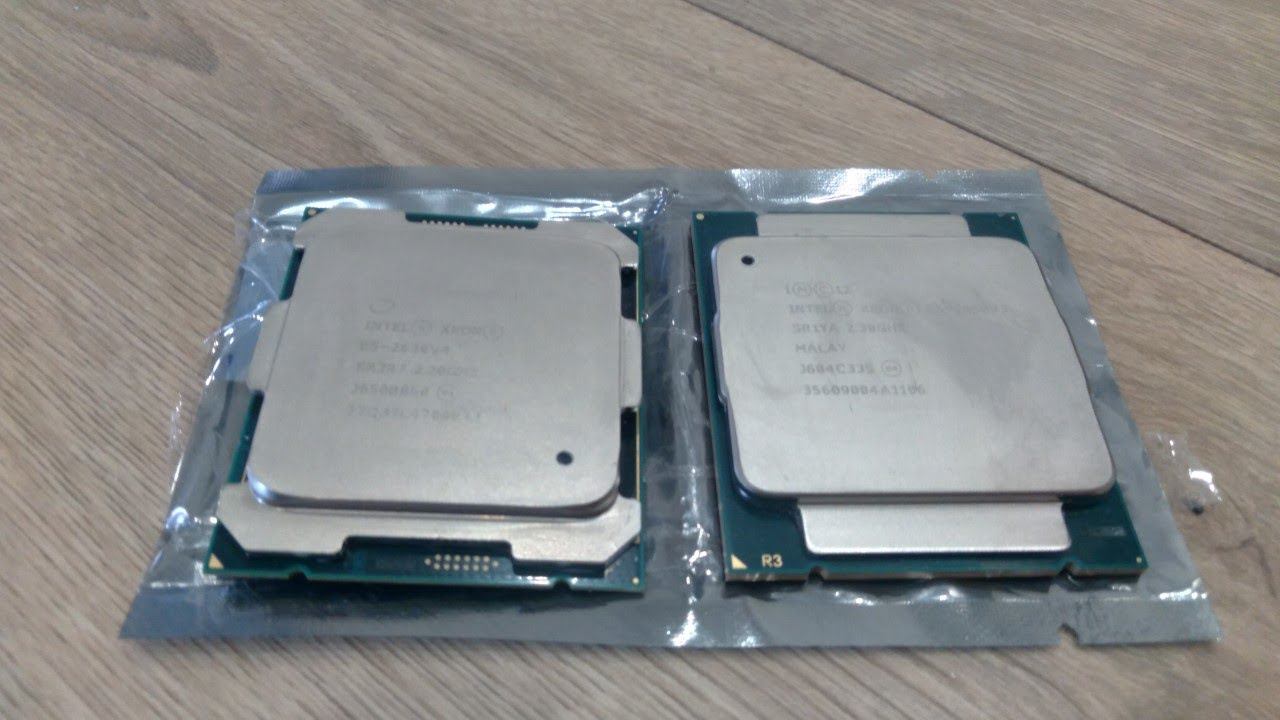 Сравнение внешнего вида процессоров Xeon 2630V4 и Xeon 2650V3 смотреть онлайн