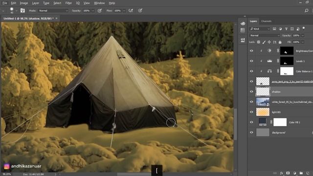 Night Christmas - Photoshop Manipulation Matte Painting Tutorial смотреть онлайн