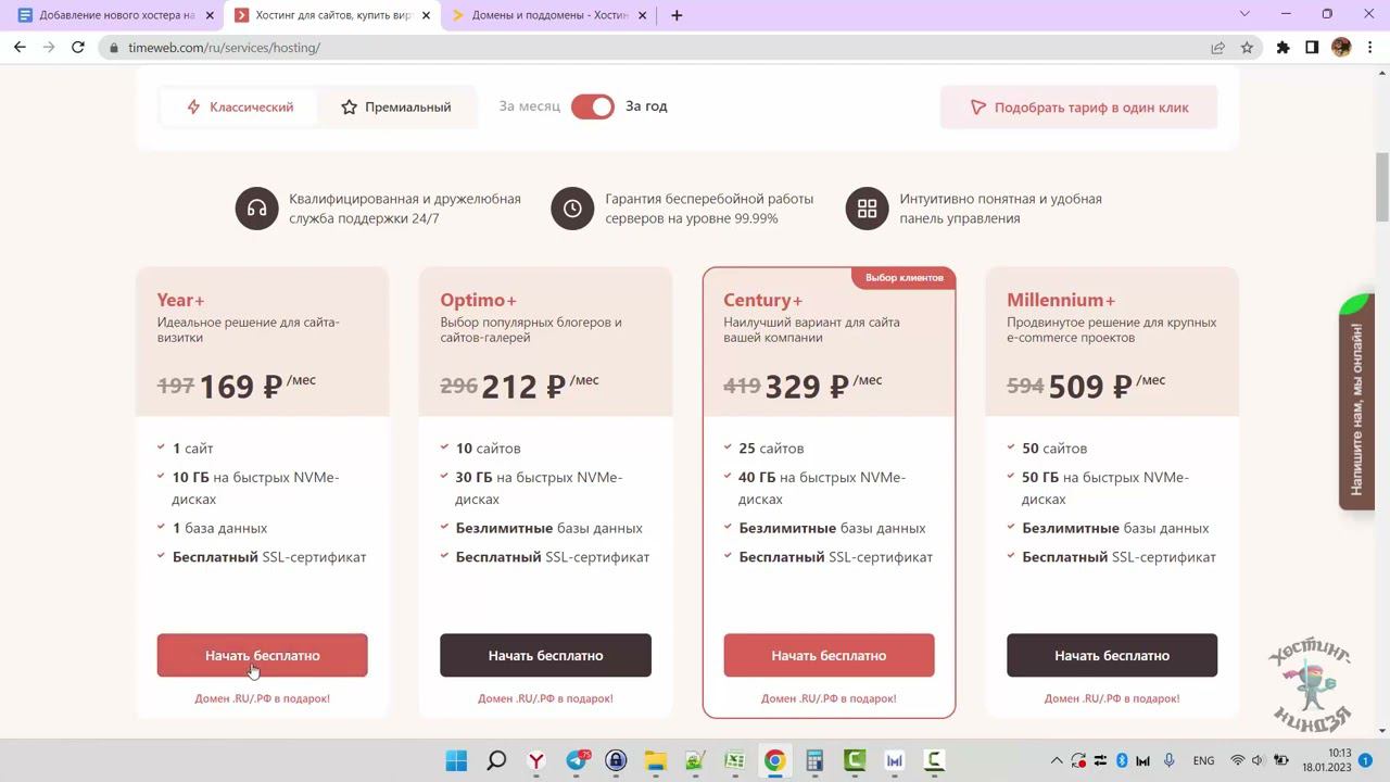 Хостинг Timeweb.ru. Заказываем хостинг. 2023 год