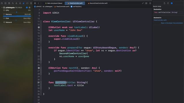 Segue, delegate swift. Передача данных между UIViewController. Шпаргалка для учеников смотреть онлайн