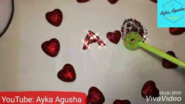 Буквы А&И из блёсток смотреть онлайн